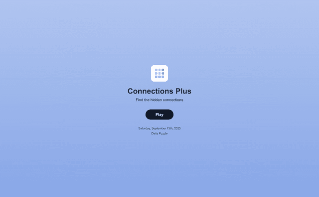 Connections Plus game interface preview